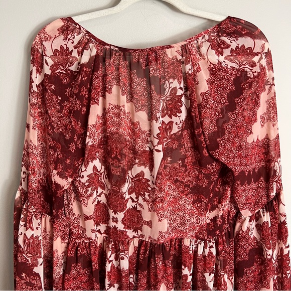 Show Me Your Mumu Peasant Style Semi-Sheer Dress-Balloon Sleeves-Medium - Picture 9 of 10